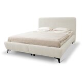 Makamii Bež tapecirani bračni krevet s prostorom za odlaganje s podnicom 160x200 cm Makapu – | shoptok.hr