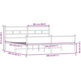  Metalni okvir kreveta bez madraca boja hrasta sonome 200x200 cm | shoptok.hr