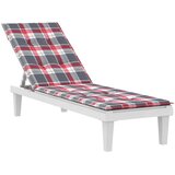  Jastuk za ležaljku crveni karirani (75 + 105) x 50 x 4 cm | Eponuda.com