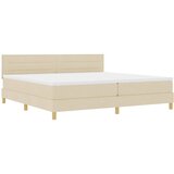  LED Box Spring Krevet s LED trakama Krema 200 x 200 cm tkanina | shoptok.hr