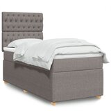 vidaXL Box spring postelja z vzmetnico taupe 90x200 cm blago | Shoptok.si