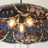 Endon 112193 - Luster na lancu Tiffany SULLIVAN 3xE27/60W/230V prečnik 57 cm | Eponuda.com