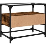 TV ormarić sa staklenom površinom boja hrasta 60x35x51cm drveni | shoptok.hr