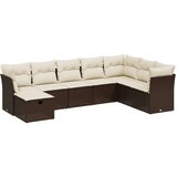  8-dijelni set vrtnih sofa s jastucima smeđi od poliratana | shoptok.hr