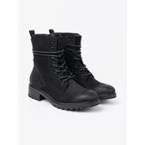 Shelvt Fashionable black worker boots with decorative lacing | shoptok.hr