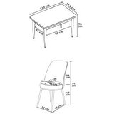 Hanah home set trpezarijski sto i 4 stolice nil baroque fume | ePonuda.com