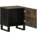 vidaXL Nočna omarica črna 40x33x46 cm trden mangov les | Shoptok.si