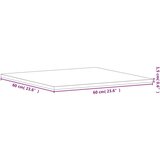 vidaXL Stolna ploča 60 x 60 x 1 5 četvrtasta od masivne bukovine | shoptok.hr