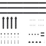  Komplet kliznih vrata ormarića 244 cm ugljični čelik | Eponuda.com