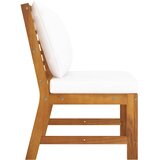  Modularna srednja sofa s krem jastucima masivno bagremovo drvo | shoptok.hr