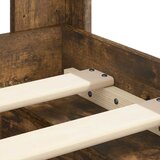  Okvir za krevet s pohranom i uzglavljem Dimljeni hrast - Dimljeni hrast 100 x 200 cm | shoptok.hr