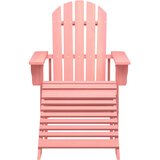  Vrtna stolica Adirondack od masivne jelovine s otomanom roza | shoptok.hr