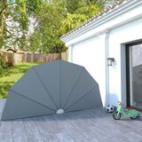 vidaXL Zložljivo stransko platno za teraso sivo 200 cm | Shoptok.si