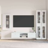  Set TV komoda s ladicama s policom Bijelo Konstruirano drvo | shoptok.hr