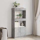 vidaXL Visoka komoda boja betona 63x33x140 cm od konstruiranog drva | shoptok.hr