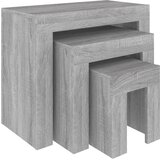 Furnova Komplet mizic 3-delni sivi sonoma inženirski les, (21915066) | Shoptok.si