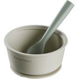 Tommee Tippee EasiStick™ Silicone Bowl & Spoon silikonska posoda s priseskom 4m+ Green 1 kos Cene