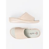 Shelvt Light beige flip-flops with leather insole | shoptok.hr