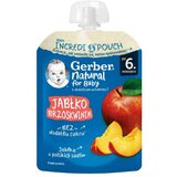 Gerber voćni pire jabuka, breskva 80g