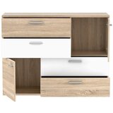 Merkury market komoda, bela, hrast sonoma | Shoptok.si