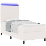  LED Box Spring Krevet s uzglavljem Krema i bijela 80 x 200 cm | shoptok.hr