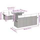 vidaXL 7 dijelni vrtni kauč set s jastucima bež poli ratan | shoptok.hr