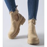 Gemre Beige ankle boots with decorative fastening Sarrazin | shoptok.hr