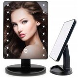  16LED osvijetljeno ogledalo - rotirajuće crno | shoptok.hr