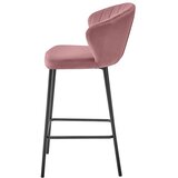 Gatta stolac - tamnoružičasti baršun / crne noge x 3 | shoptok.hr