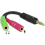 Adapter-AVDIO Jack 3,5M 4-pin - 2x3,5Ž stereo OMTP 65344