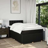 vidaXL Krevet box spring s madracem crni 120 x 190 cm od tkanine Cijene