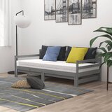  Dnevni ležaj na izvlačenje 2 x (90 x 200) cm sivi od borovine | Eponuda.ba