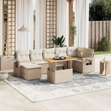 Maison Chic Seti vrtnega pohištva - Vrtna garnitura - Vrtni pohištvo set 8-delna z blazinami bež poli ratan, (21800730) | Shoptok.si