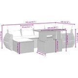  7-dijelni set vrtnih sofa od poliratana s jastucima crni | shoptok.hr