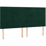  s oprugama i madracem tamnozeleni 200x200 cm baršunasti | shoptok.hr
