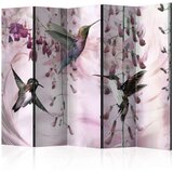  Paravan u 5 dijelova - Flying Hummingbirds (Pink) II [Room Dividers] 225x172 | shoptok.hr