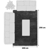 XXXL Preproga Fluffy, 200x290cm, Siva | Shoptok.si