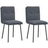 Maison Chic Jedilni stoli - Vzorci stoli 2 kosa temno siv žamet A532, (22032138) | Shoptok.si