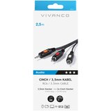 Vivanco 46/0425 KABEL 3.5 ST M/2XČINČ M - 2.5M | Shoptok.si