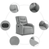  Električni naslonjač na podizanje svjetlosivi od tkanine | shoptok.hr