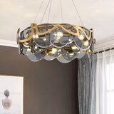 Toolight Viseća Stropna Lampa APP1545-8CP Brušeno Zlato / Sivo | shoptok.hr