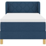 Box Postelja s pomičnim dnom in vzmetnico - Modra - 90x190 cm - Tkanina, (22051100) | Shoptok.si