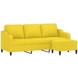  Trosjed s tabureom svjetložuti 180 cm od tkanine | Eponuda.com