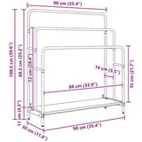 vidaXL Stalak za odjeću s policom Crni hrast 90 x 30 x 100.5 cm | shoptok.hr