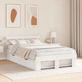 vidaXL postelja s predali Bela 120 x 190 cm Soliden borov les | Shoptok.si