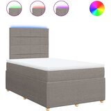  Krevet s oprugama i madracem smeđesivi 120 x 200 cm od tkanine | shoptok.hr
