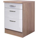 Flex-Well Spodnja Omarica S Predali Valero, Bela, Barva Hrasta | Shoptok.si