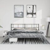  Metalni okvir za krevet s uzglavljem crni 183x213 cm | shoptok.hr