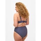 Swim by Zizzi Bikini hlačke 'SDIYA' modra / zlata | Shoptok.si