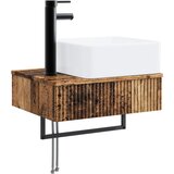 vidaXL Priljubljen umivalnik na steni Star les 50 x 41 x 39 cm, (5000245611) | Shoptok.si